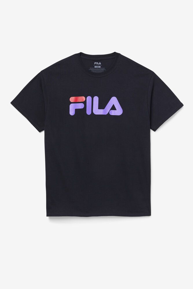 Fila Miesten Paidat Logo Mustat - GHQD-73412